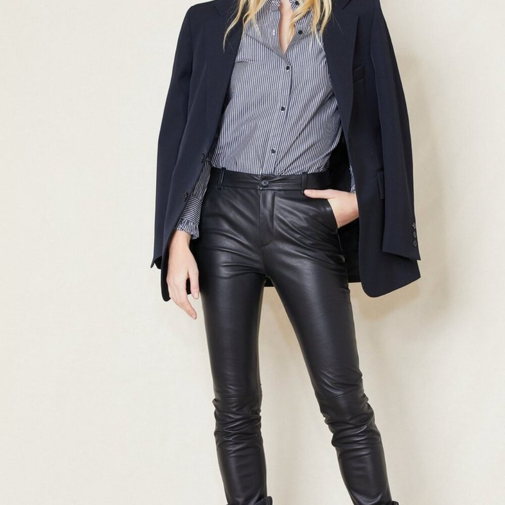 Nili Lotan lamb leather pants size 2